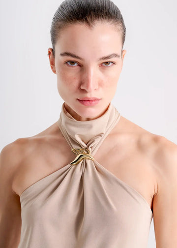 ALPHORRIA - Blusa Detalhe Metal Fendi